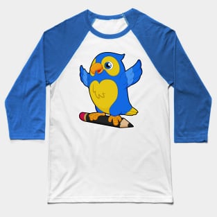 Parrot with Pencil Baseball T-Shirt